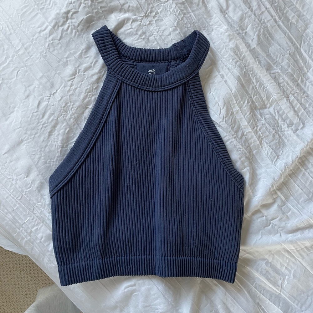 Aerie Seamless High Neck Longline Bralette